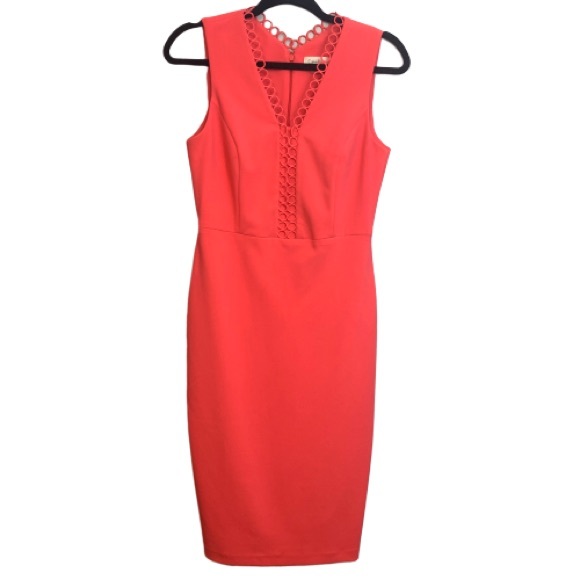Calvin Klein Dresses & Skirts - Calvin Klein Hot Pink Sheath Midi Dress Size 4